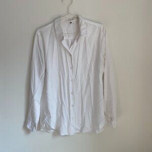 Uniqlo White Button Down Soft